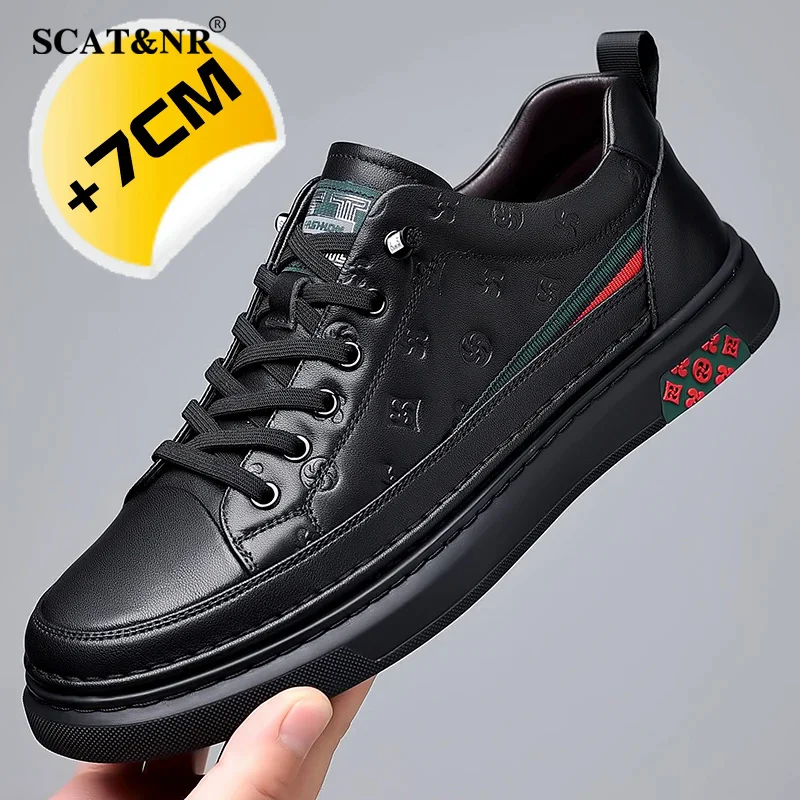 Мужские сетчатые кроссовки обувь-лифт дышащая повседневная спортивная обувь со