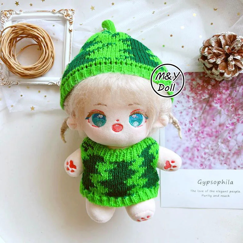 

K-Pop 20CM Fat Doll Replaceable Clothes Watermelon Green Sweater Jungkook SUGA J-Hope JIMIN Sean Xiao Zhan Idol Fans Collection