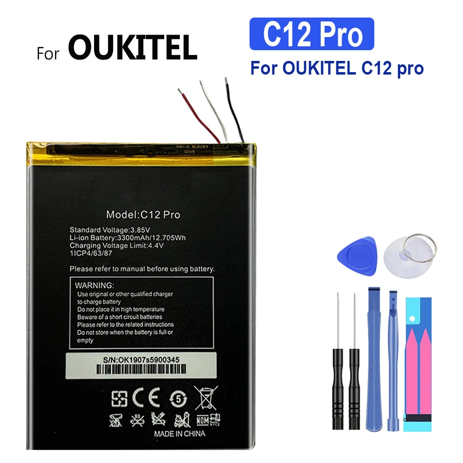 

Replacement Battery for OUKITEL C12 pro C12pro Mobile Phone 3300mAh