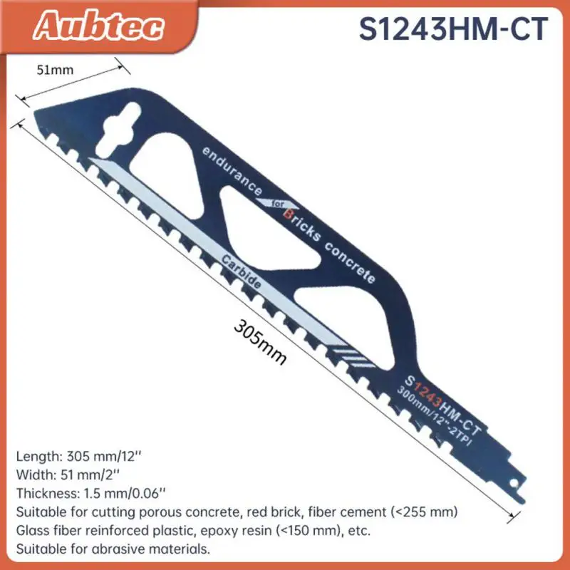 

Saw Blade All-purpose Demolition Masonry Cutting Red/grey Brick And Stone Reciprocating Saw Blade Multitool Alloy Saber Saw