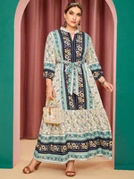 toleen women plus size large maxi dresses 2022 summer chic elegant long floral boho turkish evening party festival robe clothing