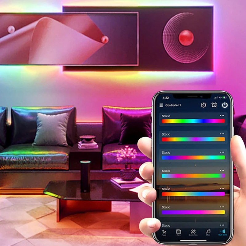 WS2812B Ontroller USB Bluetooth compatible for LED Strip Light Set APP Control | Освещение