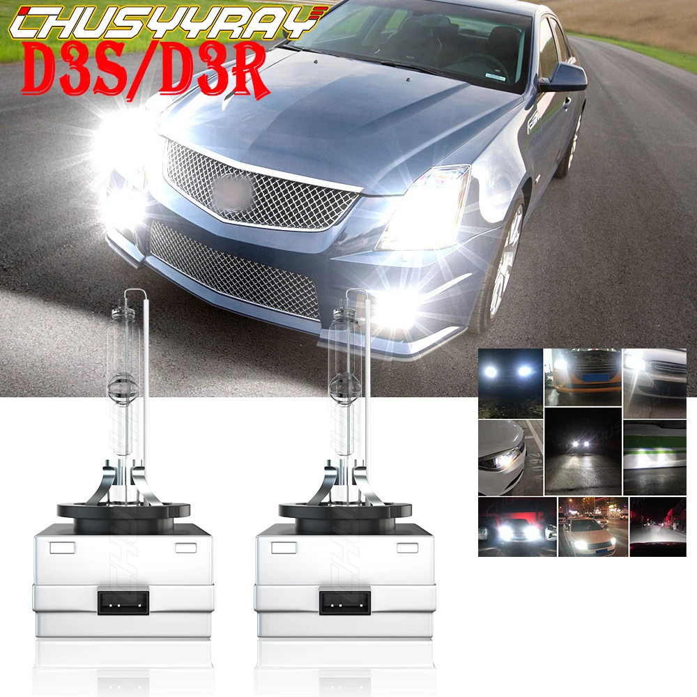 

CHUSYYRAY Front HID Headlight Bulb Compatible For Cadillac XTS 2013-2017 Low & High Beam
