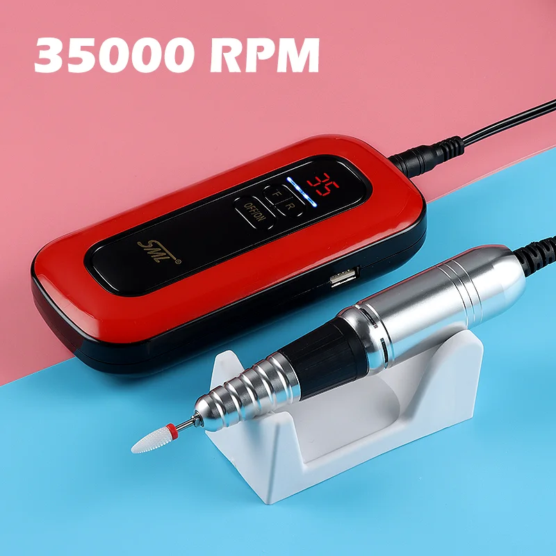 

35000RPM Brushless Electric Nail Drill Portable Manicure Machine For Acrylic Gel Polish Nails Sander Rechargeable Nail Salon