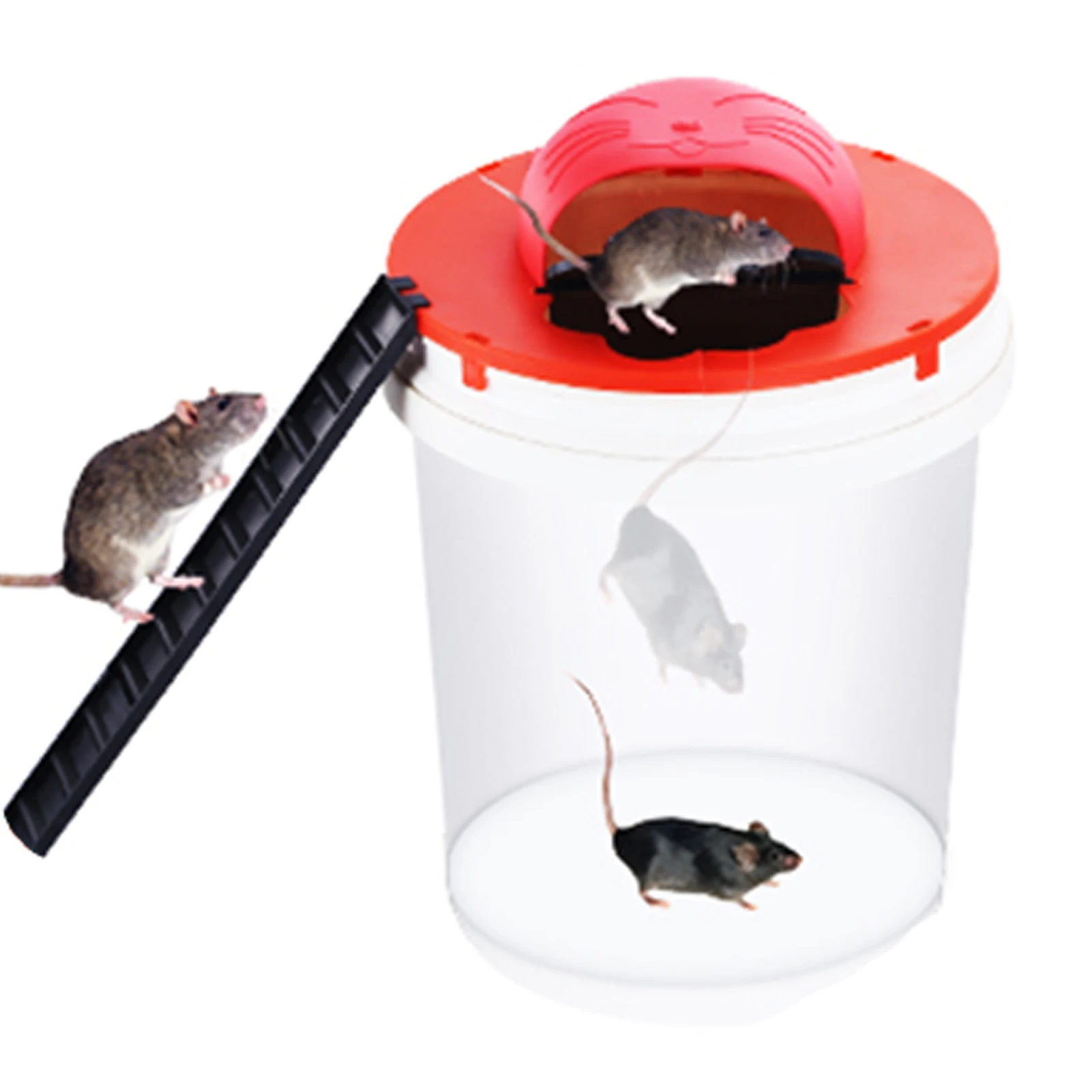 

Mice Trap Reusable Smart Flip And Slide Bucket Lid Mouse RatTrap Humane Or Lethal Trap Auto Reset RatsDoor Style Multi Catch