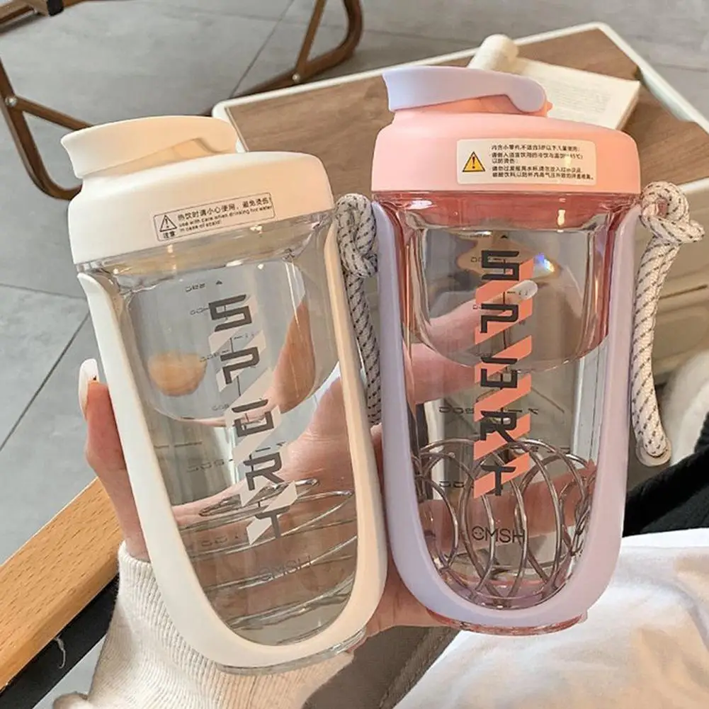 

590ml Blender Shaker Bottle with Stirring Ball Leakproof Portable Coffee Milk Protein Powder Mixer Cup Sport Travel Drink Bottle