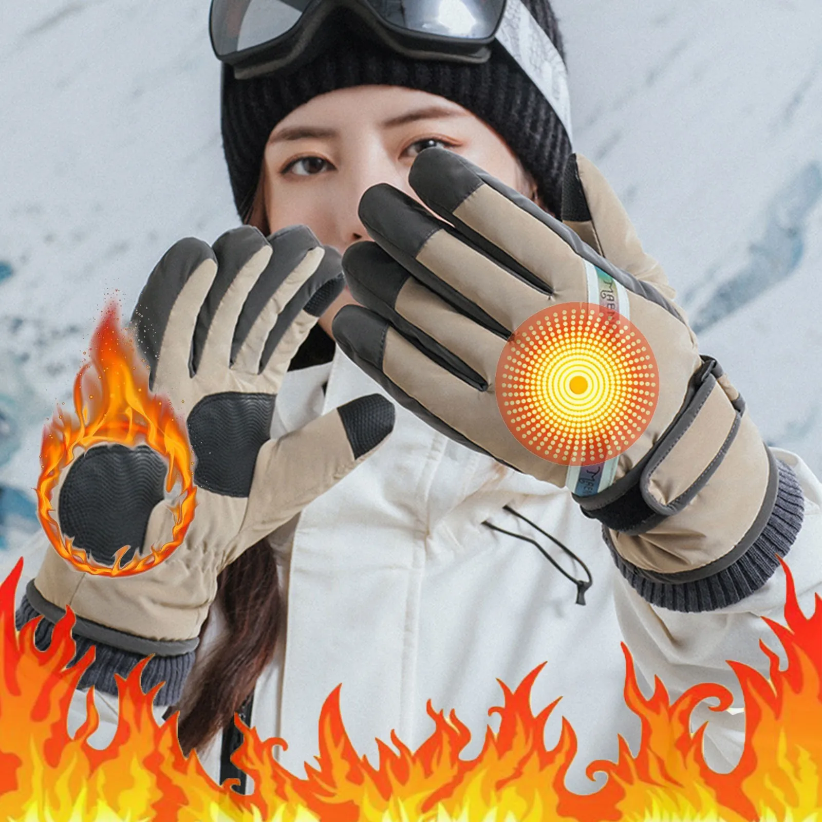 

Мужские и женские зимние лыжные теплые лыжные перчатки для рук ветрозащитные теплые перчатки