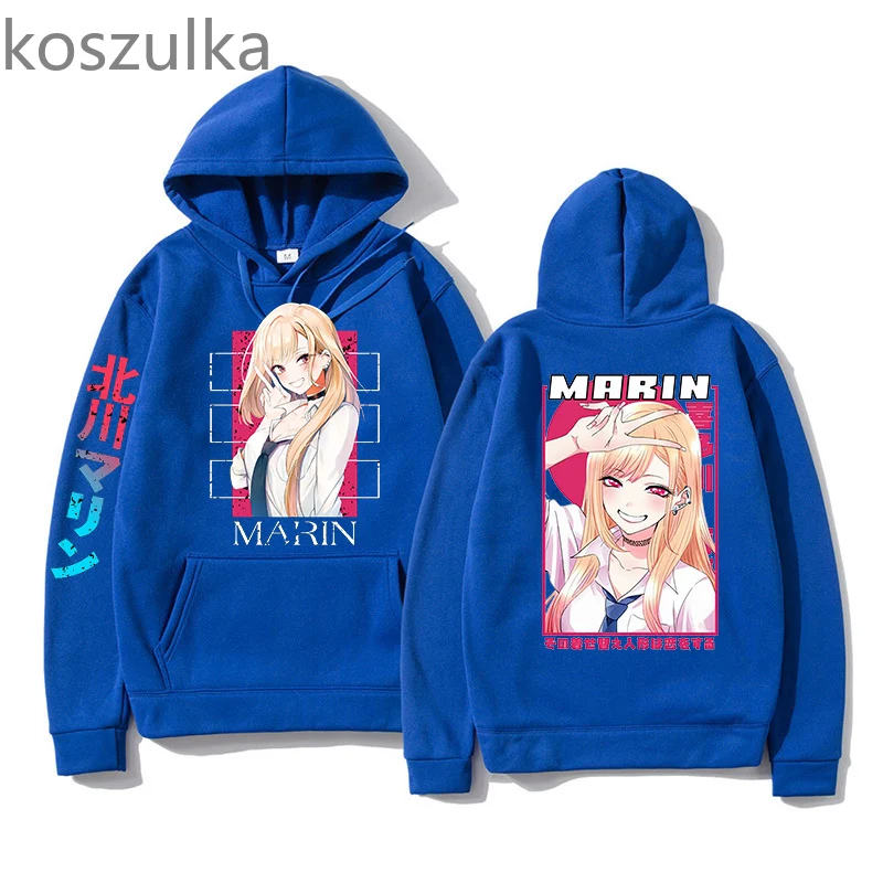 Толстовка с капюшоном и длинным рукавом принтом аниме My Dress-Up Харадзюку |