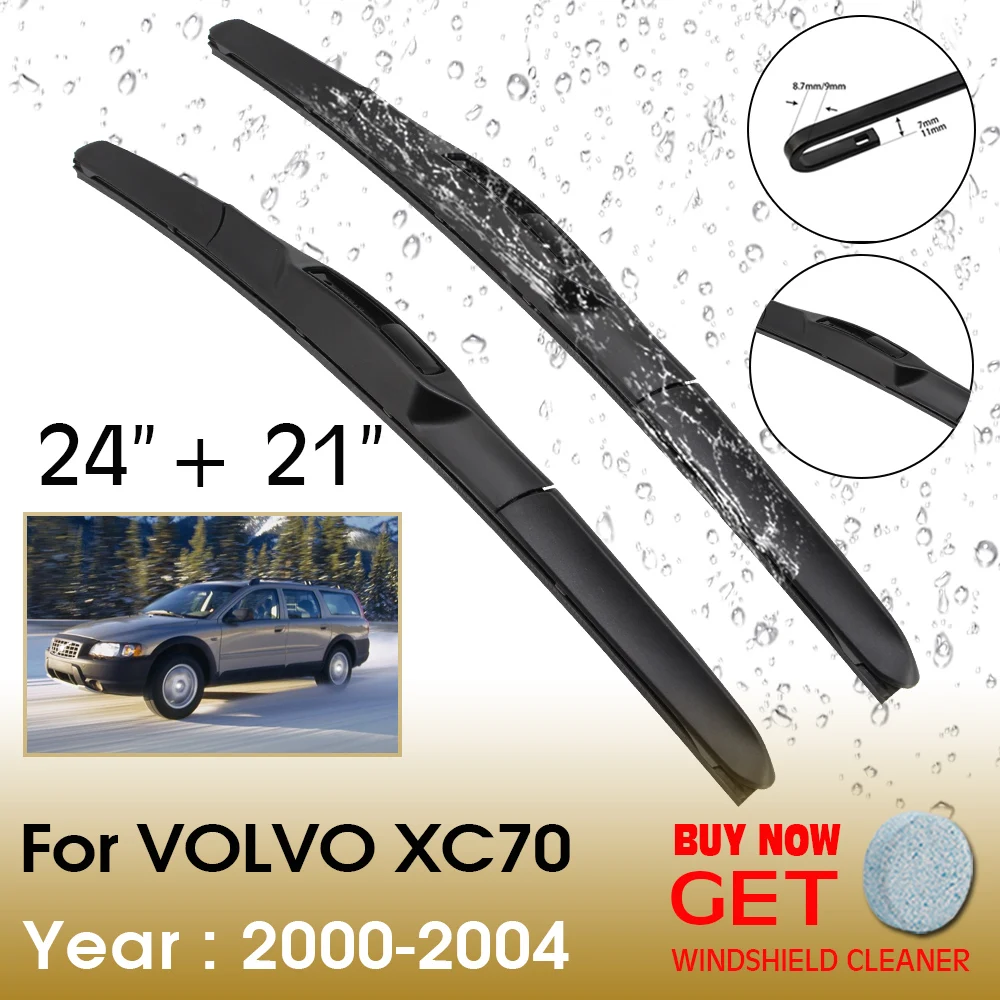 

Car Wiper Blade For VOLVO XC70 24"+21" 2000-2004 Front Window Washer Windscreen Windshield Wipers Blades Accessories