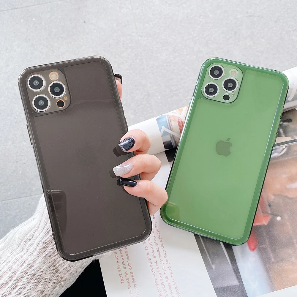 

Luxury Transparent Soft Acrylic Phone Case For iPhone 11 Case For iphone XR 13 12 Pro XS Max SE 2020 7 8 Plus Shockproof Cover