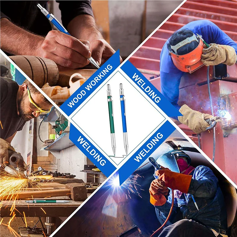 2 шт. сварочные карандаши с 48 круглыми стержнями механические маркер для сварки