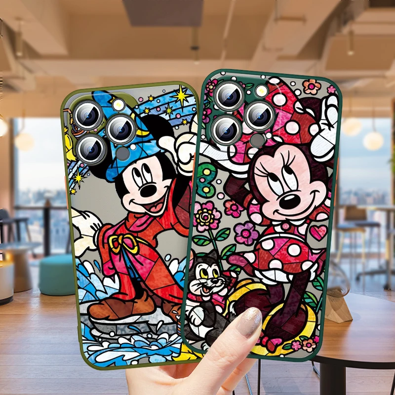 

Disney Donald Duck Minnie Mickey For Apple iPhone 14 13 12 11 XS XR Pro MAX 8 7 6 Plus Frosted Translucent Funda Phone Case