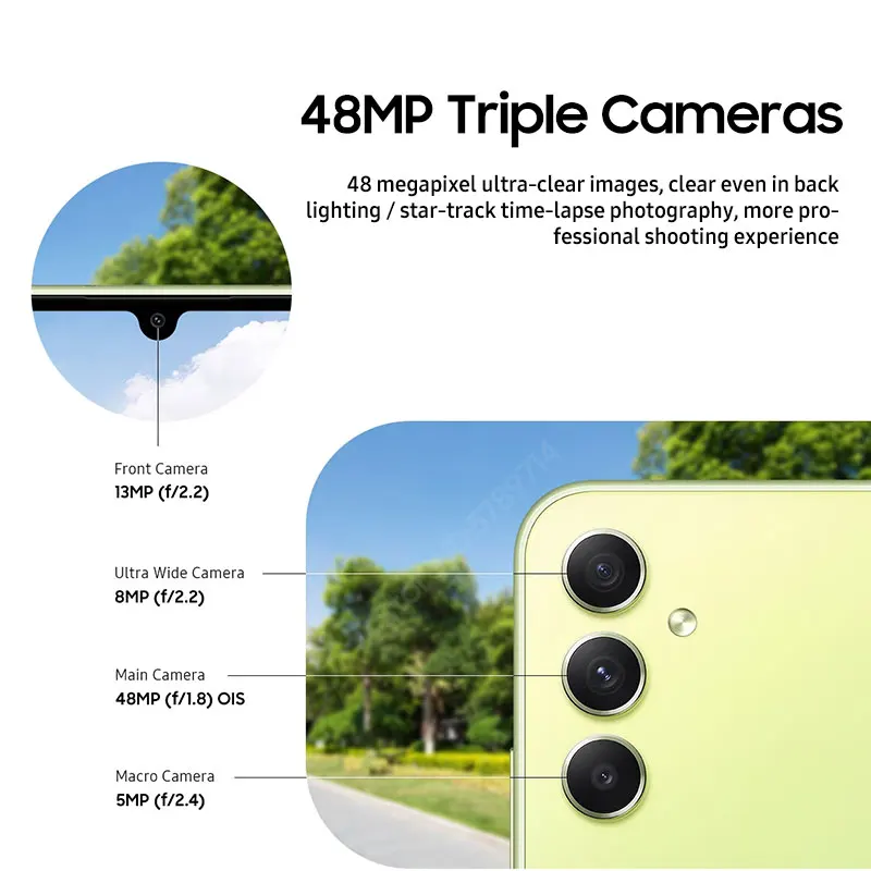 Original Samsung Galaxy A34 5G Android 13 MTK Dimensity 1080 6.6