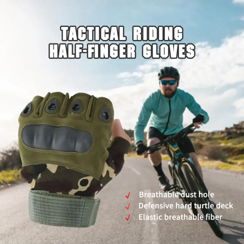 

Fingerless Tactical Gloves Wear-resistant Cycling Gloves Breathable Non-slip Motorcycle Gloves MTB Guantes Gym Cycling Equipment