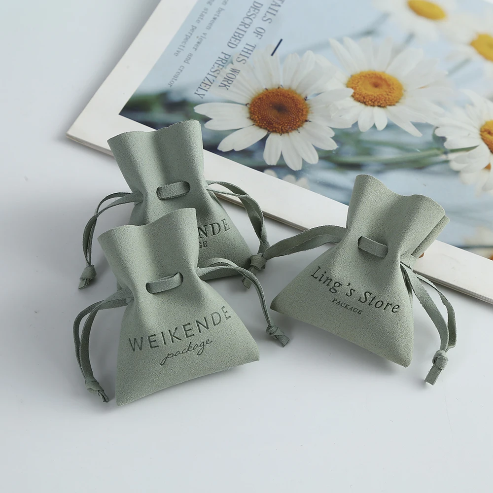 

Небольшие ювелирные изделия из микрофибры с индивидуальным логотипом, свадебные подарки для гостей, оптом, 50 шт.