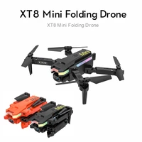 2022 new xt8 mini drone 4khd dual cameras wifi fpv air pressure fixed altitude led light rc quadcopter helicopter gifts boys toy