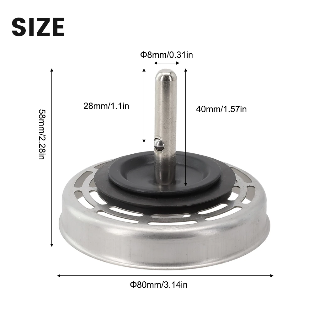 

Сменный фильтр для кухонной раковины, сливной фильтр для мусора, нержавеющая сталь с резиновым уплотнением для ванн и душевых вещей