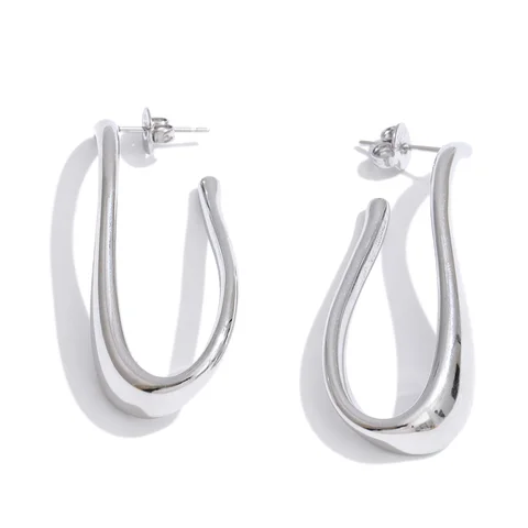 Yhpup серьги-кольца из нержавеющей стали