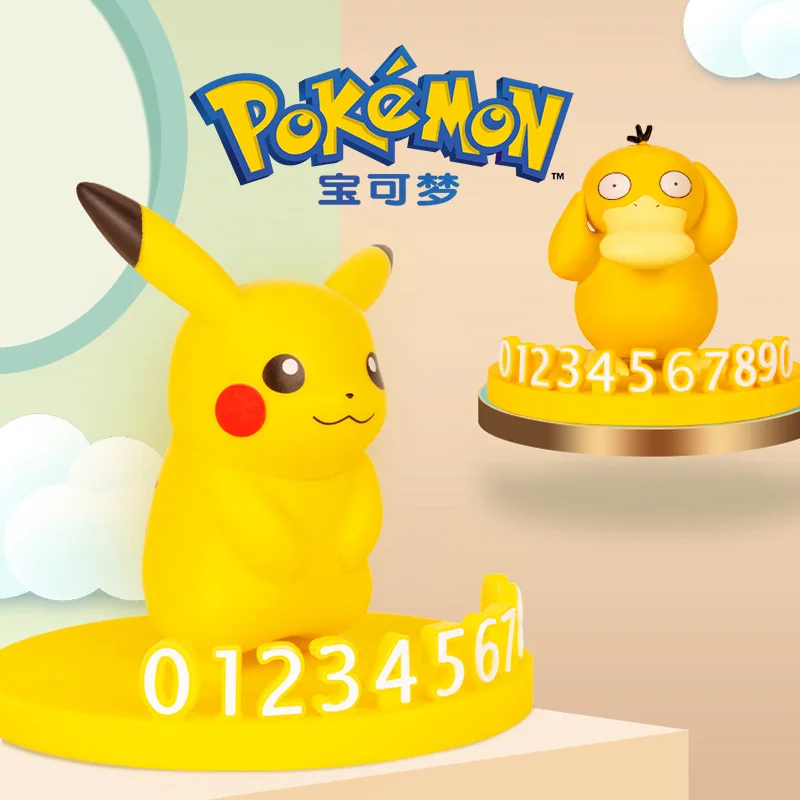 

Genuine Pokemon Anime Around Pikachu Temporary Parking Phone Number Plate Car with Mobile Phone Number Move License Plate
