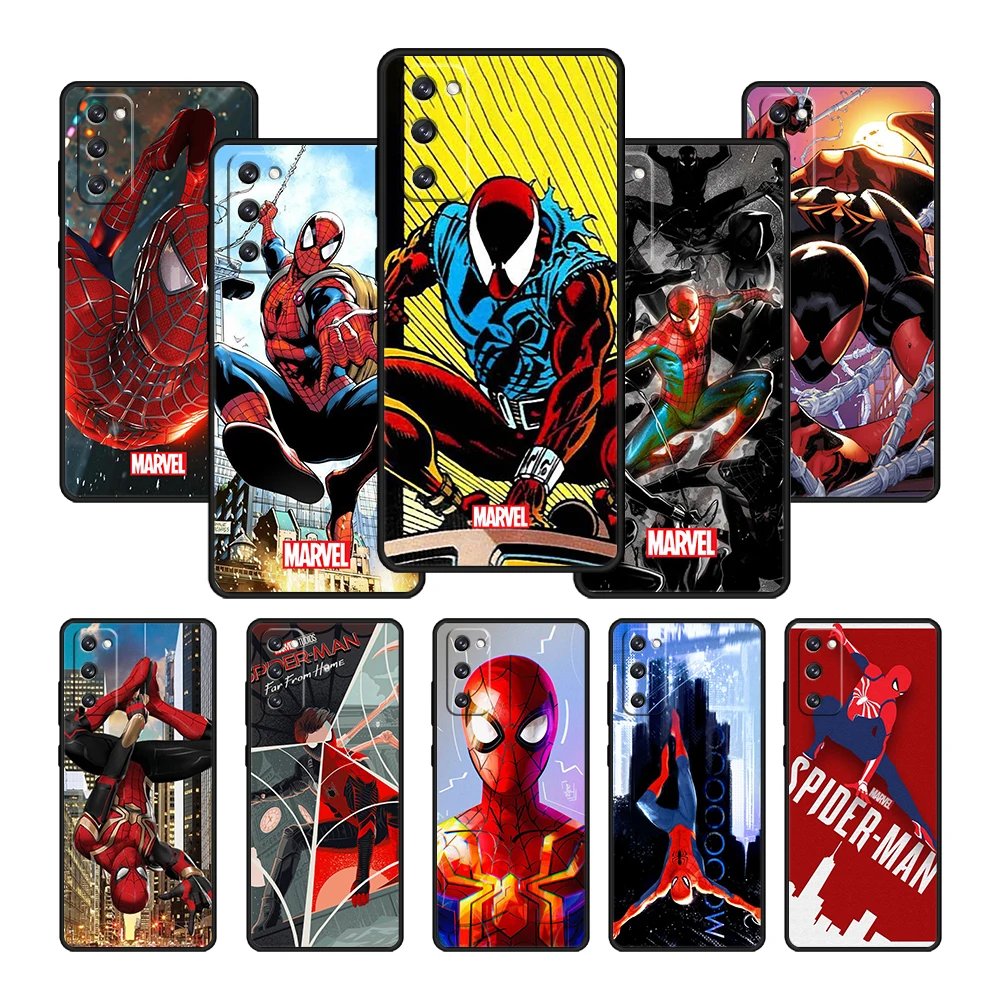 

Spider Man Marvel Cover Case for Samsung Galaxy S20FE S20 FE S22 S21 S10 S9 S8 S7 Plus Lite 5G Ultra Official Style Bag Luxury