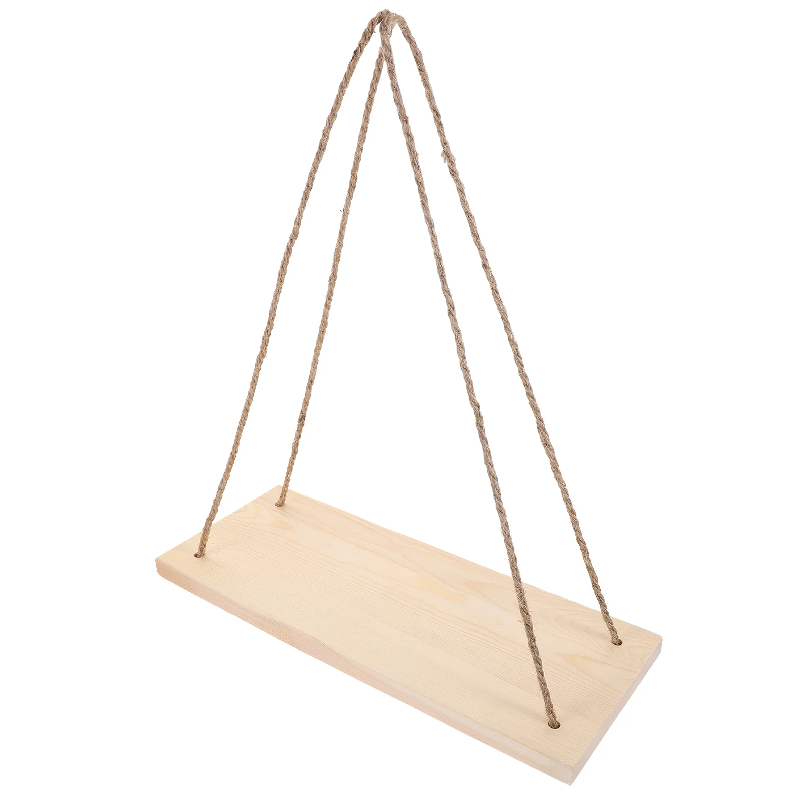 

Small Hanging Shelf Macrame Wall Craft Pendant Decorative Floating Shelves Wood Durable