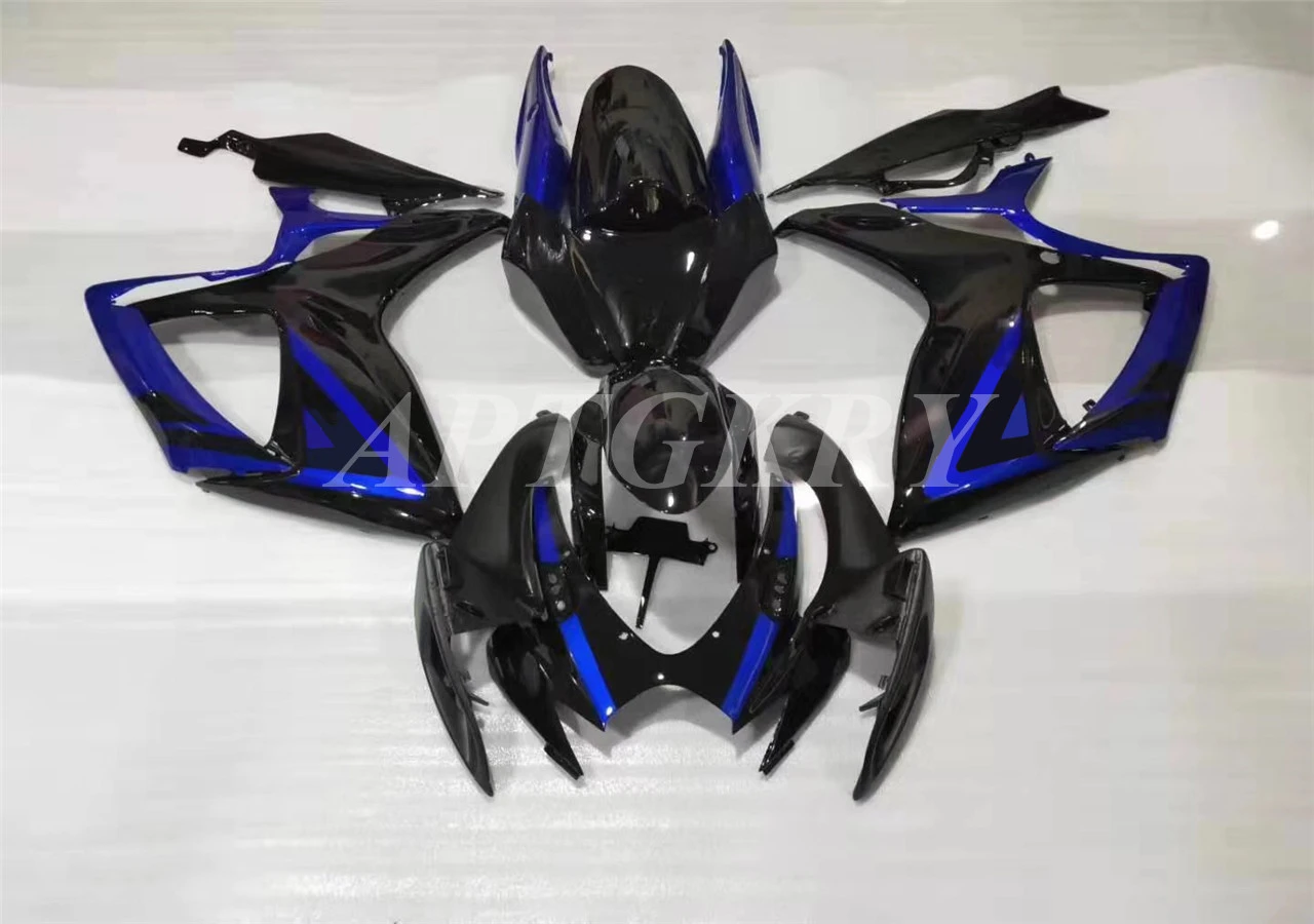 

Новый комплект обтекателей для мотоцикла из АБС-пластика подходит для Suzuki GSXR600 GSXR750 K6 2006 2007 06 07 комплект обтекателей черного и синего цвета