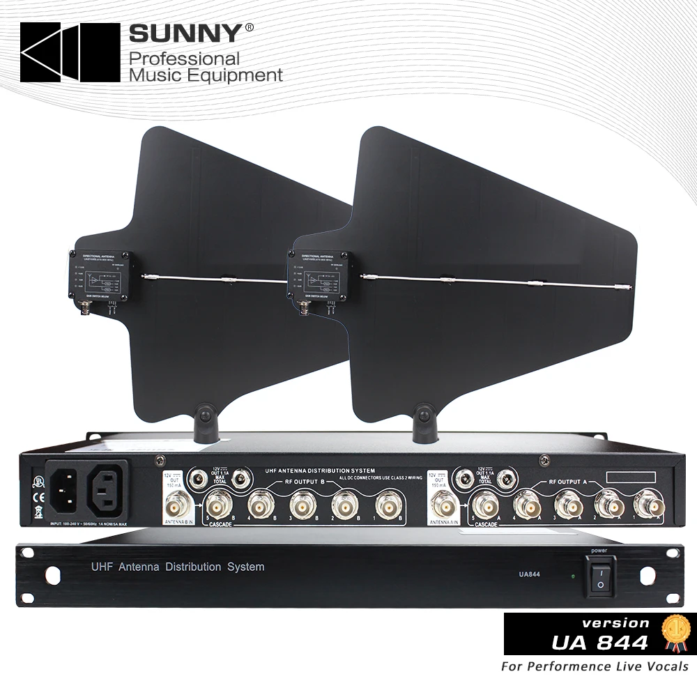 Усилитель антенны SHURE UA844 +/LC 5-канальная распределительная система питания супер