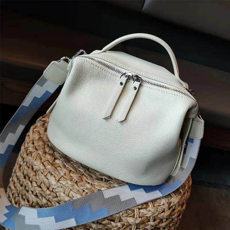 Женская Маленькая Сумка Через Плечо Мягкая Из Натуральной Кожи С Матовыми Краями