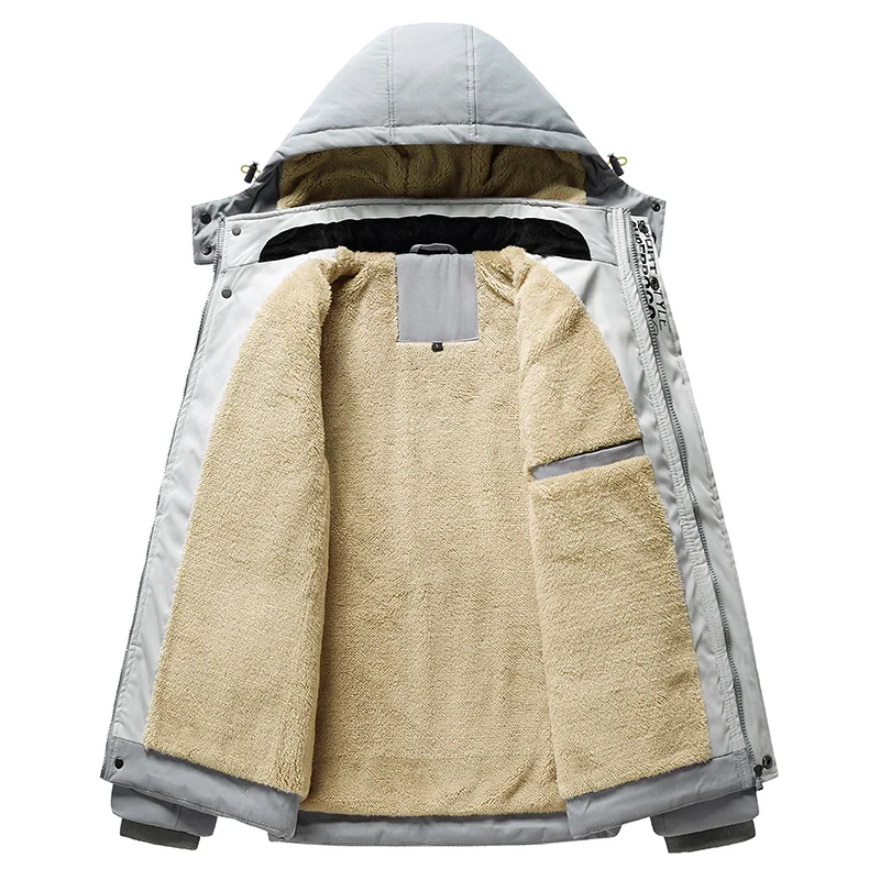 Oversized 8XL Winter Parka Men Fleece Thick Warm Hooded Men Winter Jacket Coat Military Cargo Jackets Mens Overcoat Streetwear