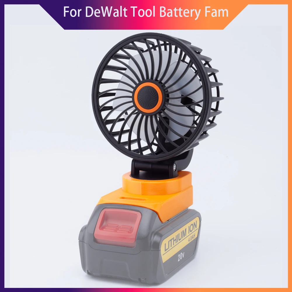 Portable Workshop Site Fan for Dewalt 20V 60V MAX Li-Ion Flexvolt Batteries DCB200 DCB201 Cordless Li-Ion Bare Tool with Switch