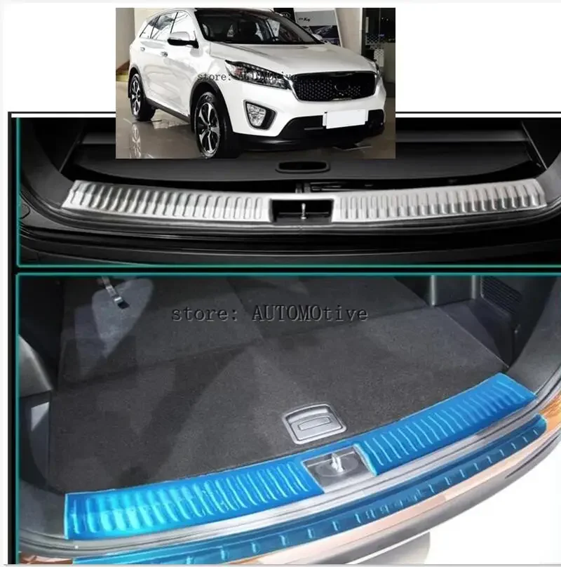 Защитная накладка из нержавеющей стали на внутренний бампер для Kia Sorento 2015 2016 20017