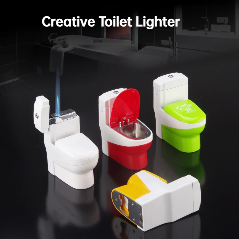 Мини-портативная туалетная маленькая надувная зажигалка с синим пламенем модные