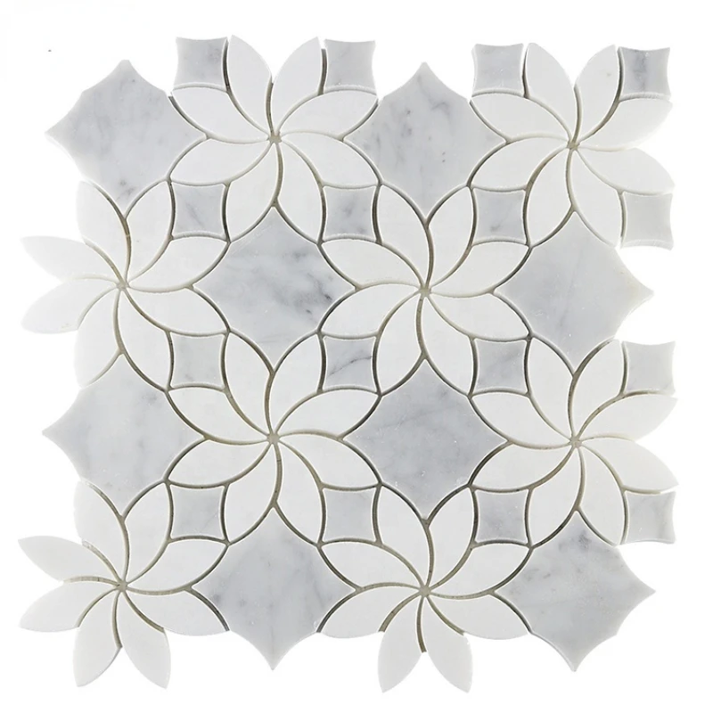

Waterjet parquet flooring Flower marble