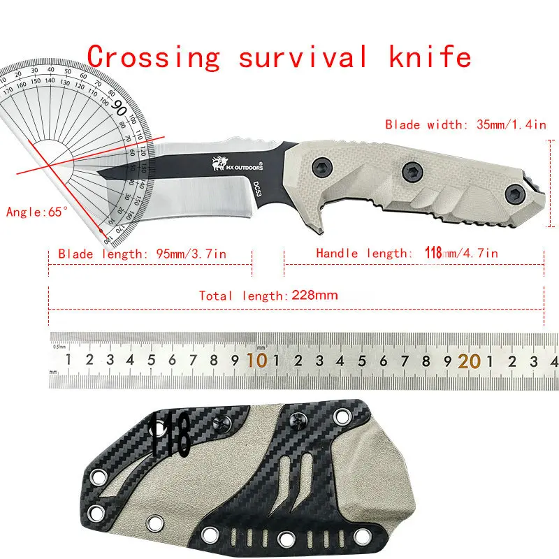 Hx наружный тактический нож для выживания наемника DC53 спасательные охотничьи