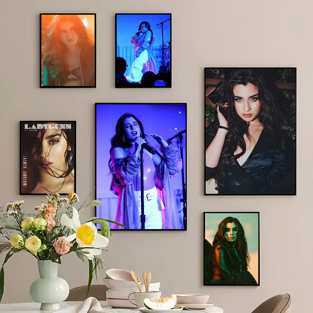 Popular Music Star Lauren Jauregui DIY Sticky Poster Waterproof Paper Sticker Coffee House Bar Home Decor