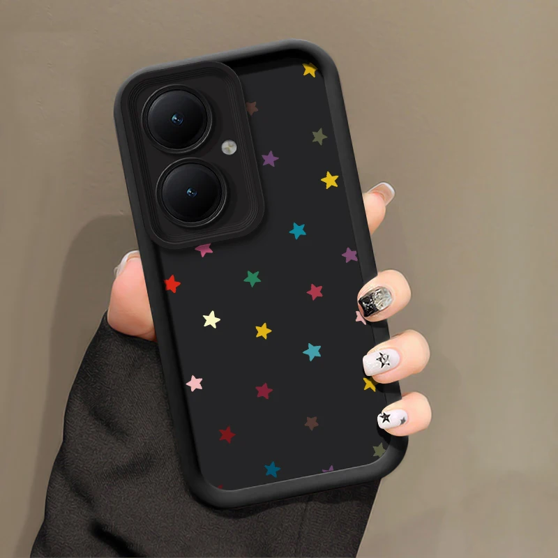 Фото Чехол для телефона с цветным принтом звезд для Vivo Y31d Y31 2021 Y30 Y29 Y28 Y27 Y22S Y21T Y38 Y36 Y35 Y33S Y33T, противоударный матовый чехол №4