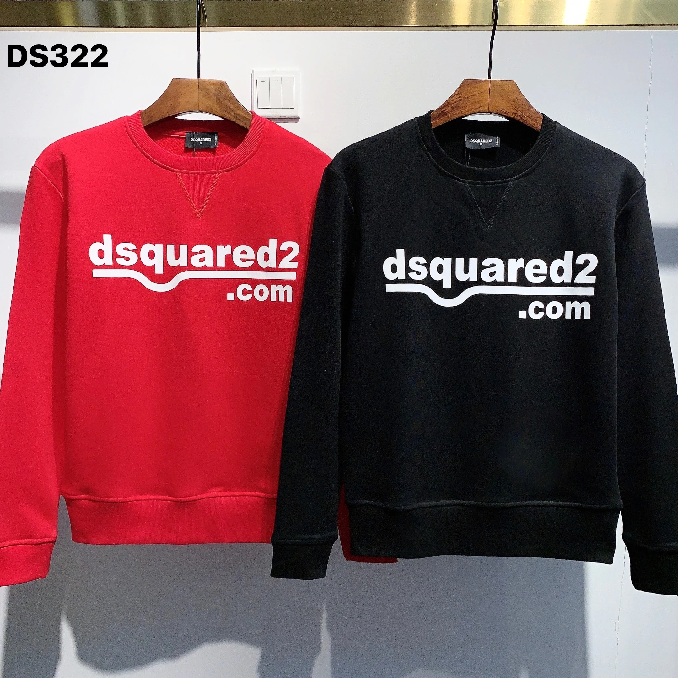 

New Dsquared2 Men's and Women's Same Style D2 Casual Simple Printing Long-sleeved Dsq2 Knitted Round Neck Sweater M--XXXL DS322