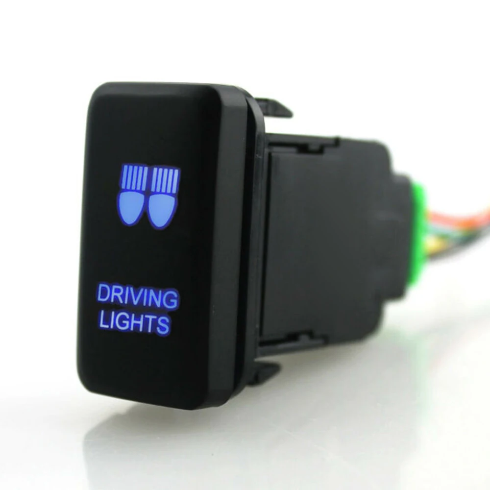 

Светодиодный светодиодного выключателя освещения ВКЛ-ВЫКЛ пластик 12 В однополюсный 12 Вт Водонепроницаемый 39x21 мм ABS соединитель кнопки све...