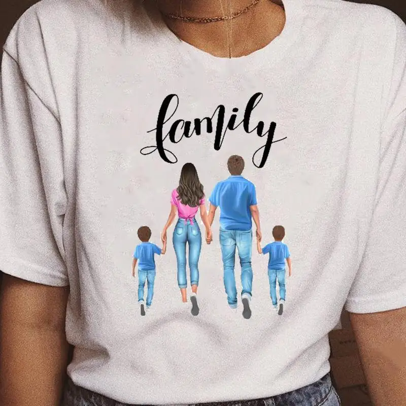 

Women Cartoon Son Love Mama Mom Family Sweet T Top Shirt Kawaii Ladies Print Female Graphic Fashion Tee Short Sleeve T-Shirts