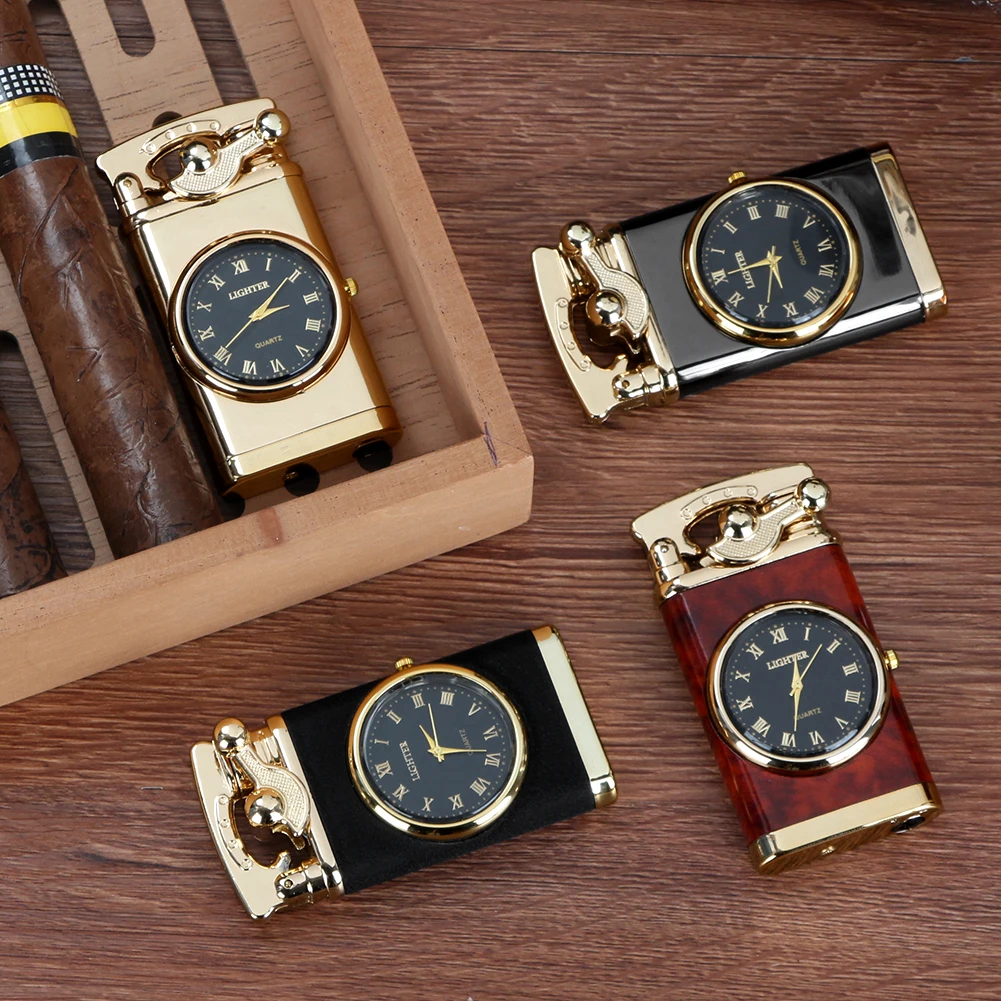 Креативные механические часы 1 струйная зажигалка для сигар инструменты курения