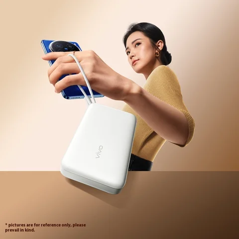 vivo 45 Вт FlashCharge Power Bank 20000 мАч Большая емкость Быстрая зарядка Power Bank Встроенный кабель Оригинальные портативные зарядные устройства CCC