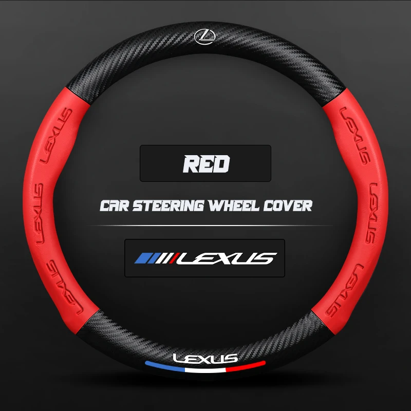 

Carbon Fiber Car Steering Wheel Cover Alcantara LeatherFor Lexus Is300h Nx300h Rx400h Ct200h Is250 Is200 450H 38cm 14.96inch