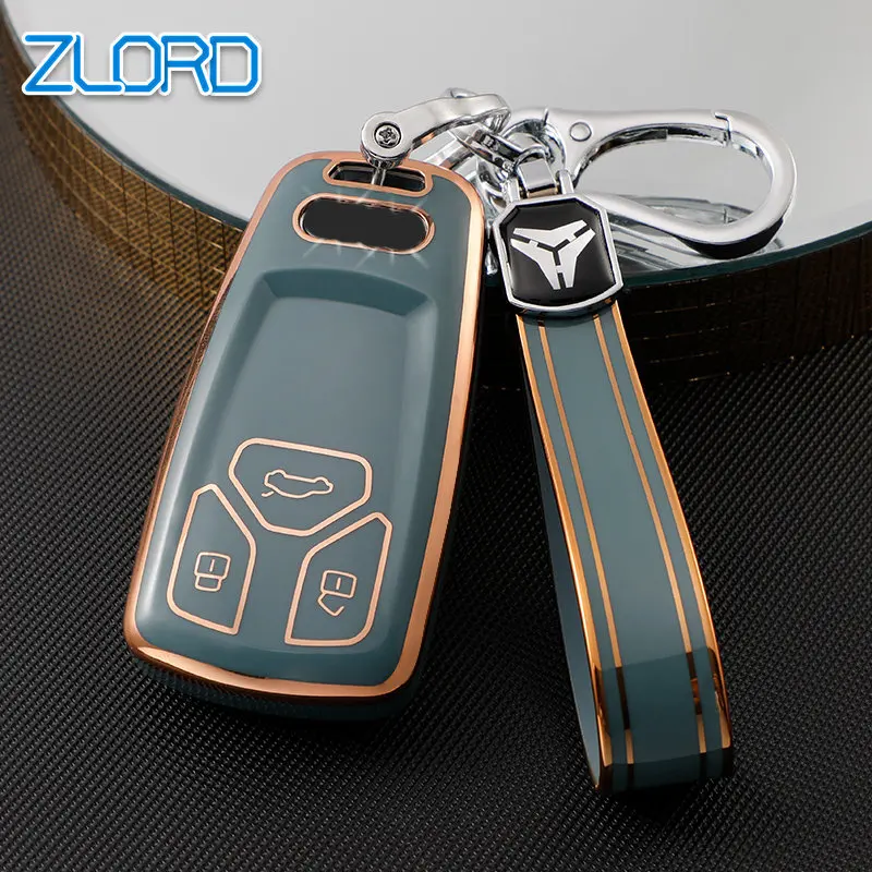 

Key Case Cover Shell Fob For Audi A6 A5 Q7 S4 S5 S7 A4 B9 A4L 4m 8W Q5 TT TTS RS 8S Coupe TPU Car Remote Car Styling Accessories