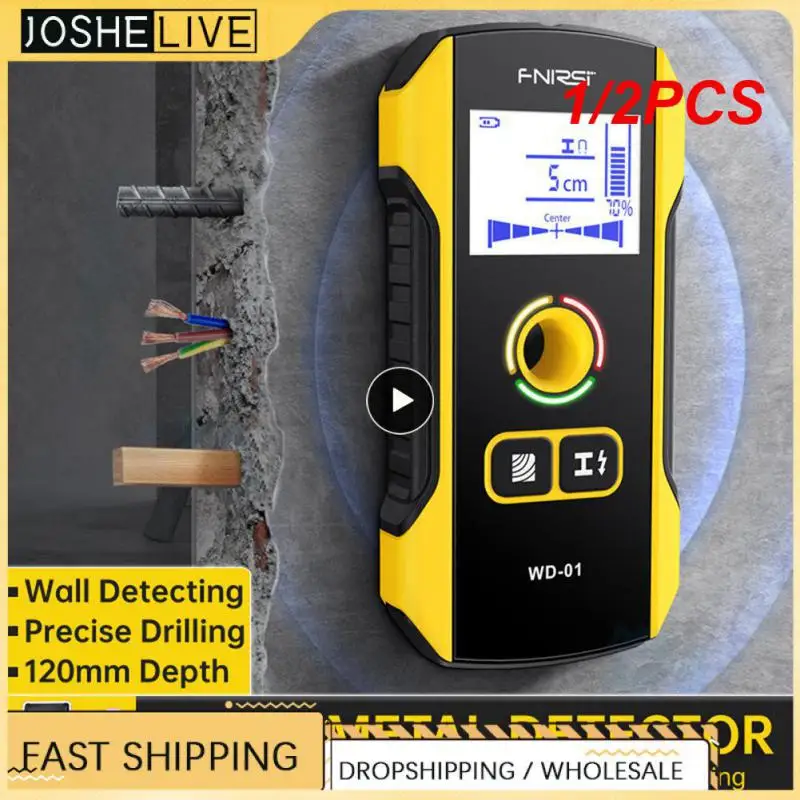 

1/2PCS WD-01 Metal Detector Wall Detector Scanner Wooden Wires Metal Pipes Rebars Detecting Tool Indicator Light Positioning