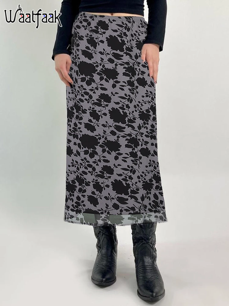 

Длинная юбка с цветочным принтом, 2023