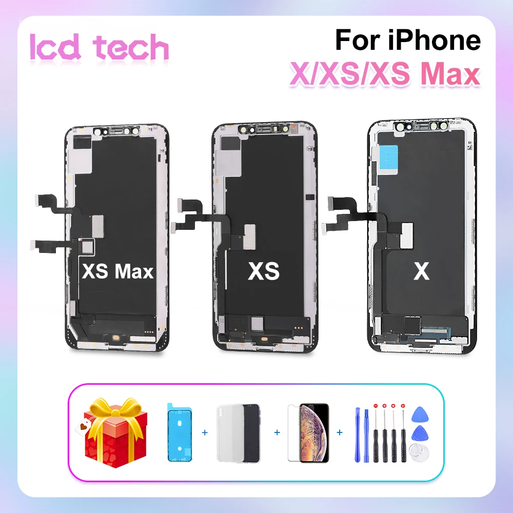 

Elekworld Test Grade AAA+ For iPhone X XS Max Incell OLED OEM LCD Display Touch Screen Digitizer Replacement Assembly Protector