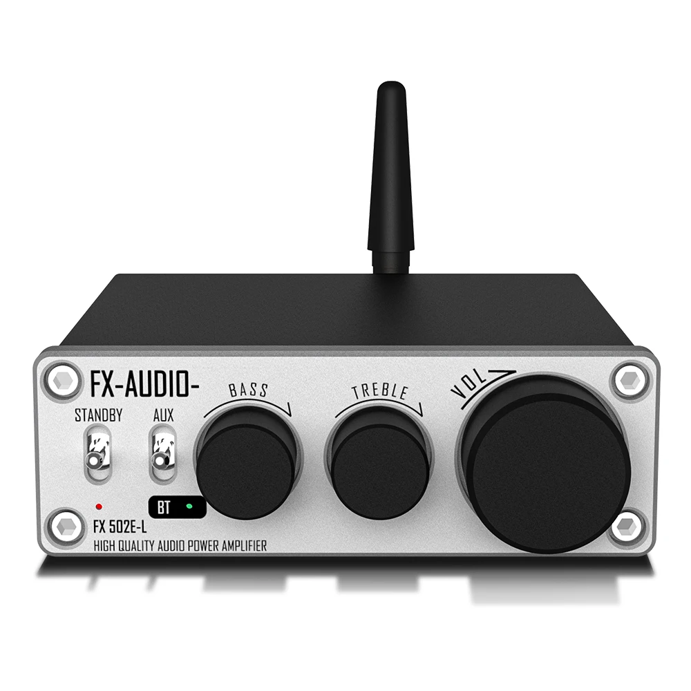 2022 New Released FX-AUDIO FX 502E-L HiFi 2.0 BT 5.1 Full Digital Audio Mini  Power Amplifier 75W*2 Bass and Treble Adjustment images - 6