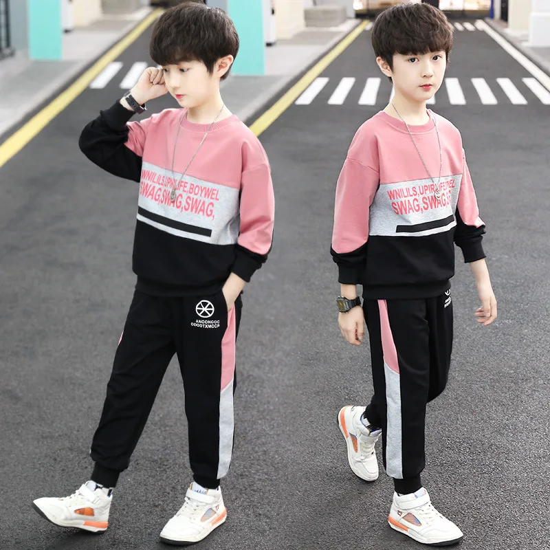 

Детская одежда для мальчиков, дизайнерские костюмы, повседневный спортивный хлопковый пуловер, свитшот + брюки, детские спортивные костюмы 2 шт./компл.