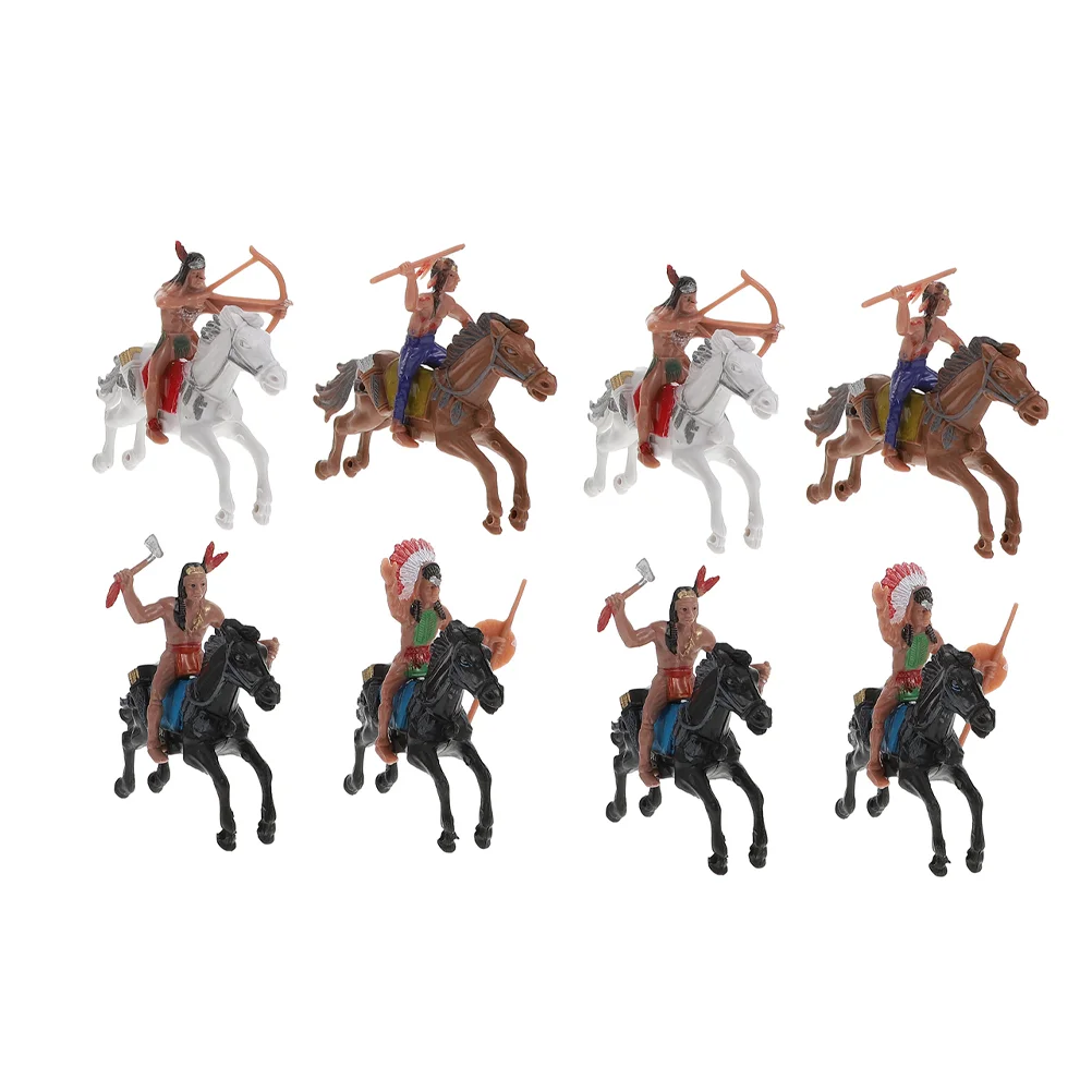 

8 шт., индийские фигурки, индейские фигурки, ковбойские и индийские фигурки