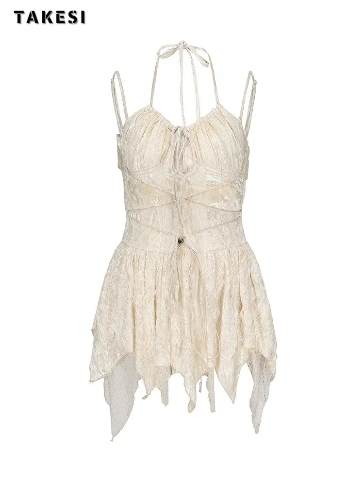 

Женские пикантные однотонные кружевные платья на бретелях, лето 2023, пляжный стиль, лидер продаж, красивое облегающее шифоновое Клубное платье